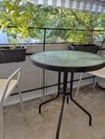 Balkontisch Glas / Metall – Sehr guter Zustand (Ø 60 cm)