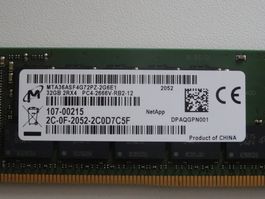 Micron RAM Modul 32GB DDR4 2666MHz 2RX4 Server Speicher