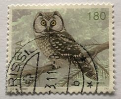 Nr. 1239 Dauermarken Einheimische Vögel Raufsskauz GESTEMPEL