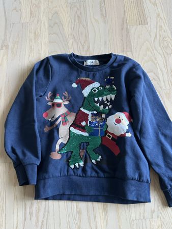 Winter Pullover, C&A, Gr. 122, Weihnachten, Dino, Top!
