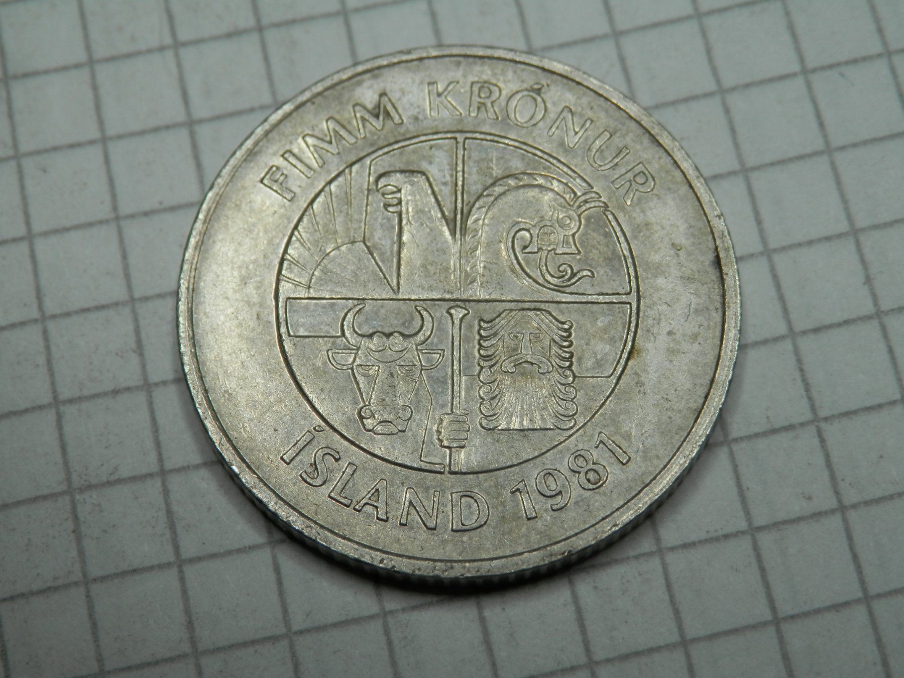 Tutti le monete: Island  5 Kronen, 1981 – Usato da Weiach venduto da weiach81 1
