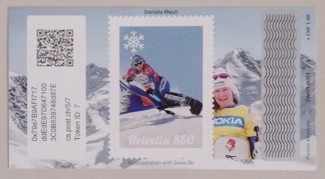 Tutti i francobolli: Swiss Crypto Stamp 5.0 ID 7 " Daniela Meuli" mit NFT – Nuovo (secondo la descrizione) da Basel venduto da TokenID1