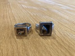 Vintage Silber Ringe, einzigartiges Design, Gr. verstellbar!
