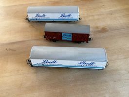 3 Roco Güterwagen "Lindt-Set" - 2x Hbis und 1x Gs, ohne OVP