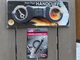 Original ASP Handschellen und 1 Zak Tool