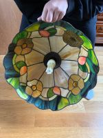 Vintage Hängelampe im Tiffany-Stil – Blumenmotiv – Ø ca. 45 