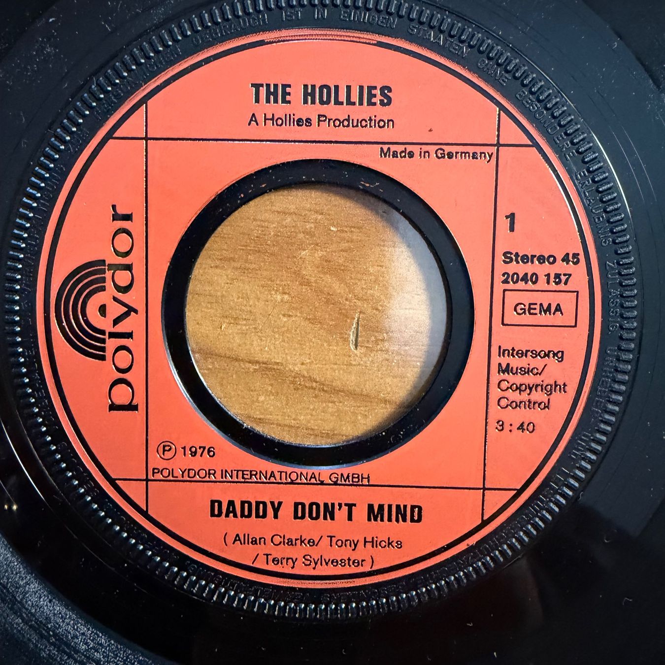 Schallplatten: Hollies - Daddy Don't Mind / 1. D-Press. 1976 - Very nice – Gebraucht aus Gais von soundcave57 2