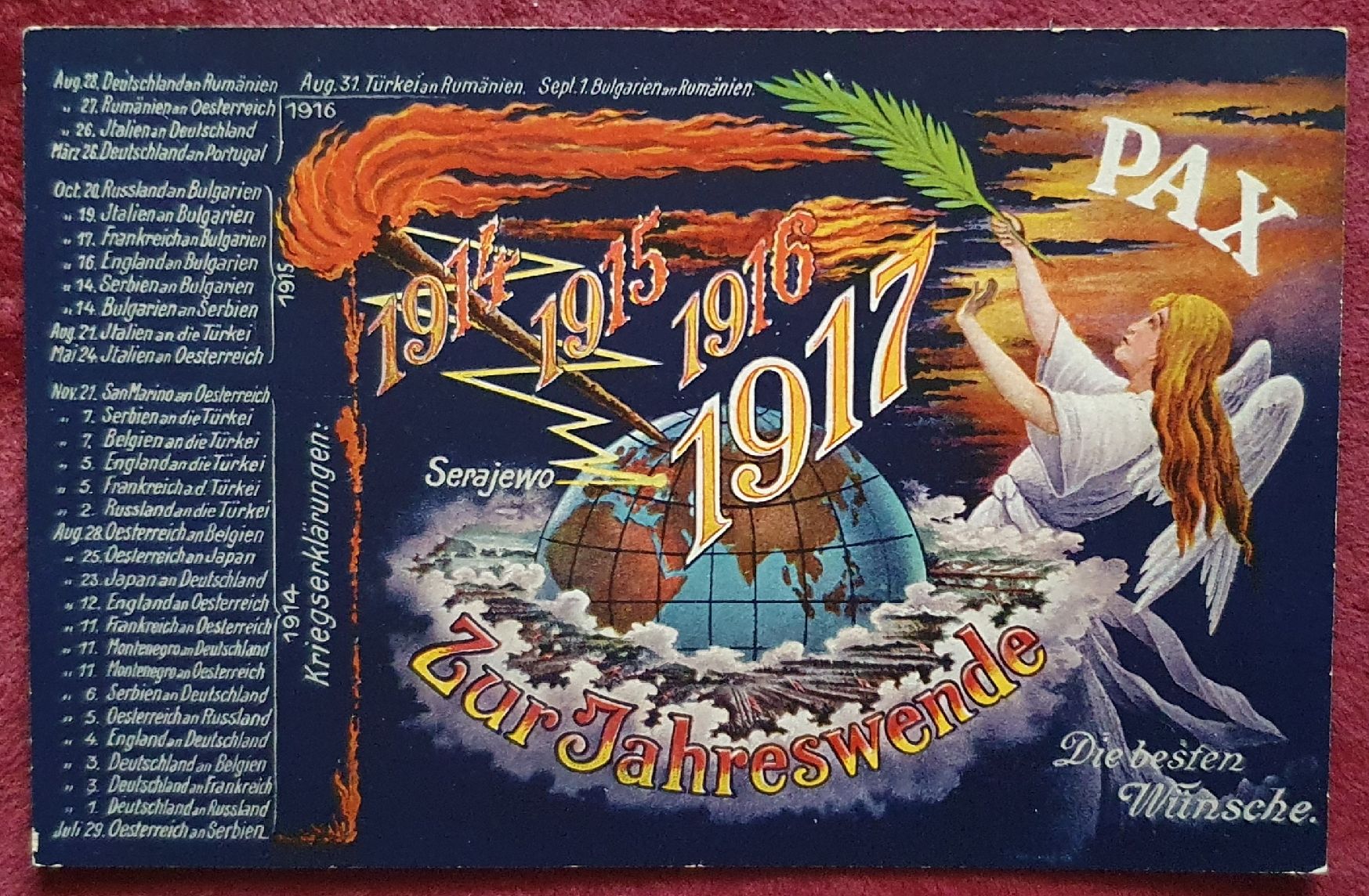 Ansichtskarten: Pax Jahreswende 1917 – Gebraucht aus Kreuzlingen von Rschweiz1