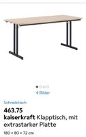 Bürotisch Kaiser Kraft Klapptisch Platte 180x80x72cm