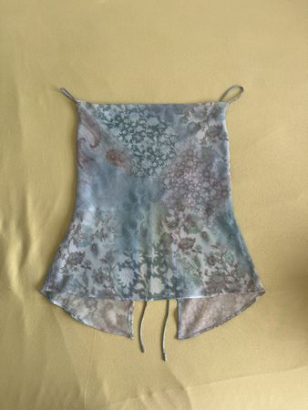 Haut turquoise à motif