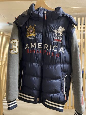 Amercia Royal Polo Steppjacke Gr L Winterjacke Dunkelblau