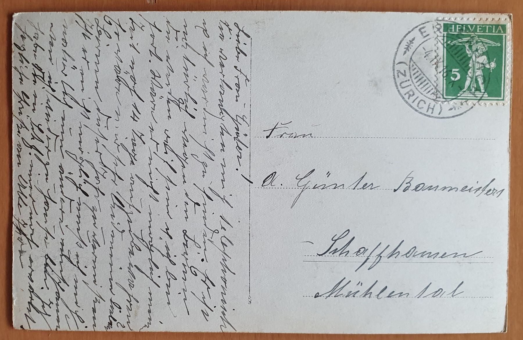 Cartoline postali: Erlenbach  - Bahnhofstrasse 1916 – Usato da Kreuzlingen venduto da Rschweiz1 1