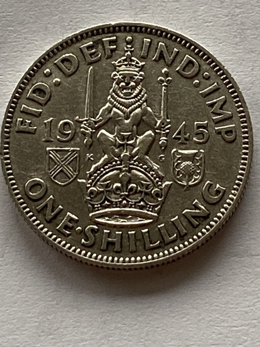 Alle Münzen: Royaume-Uni, 1 Shilling 1945 argent – Gebraucht aus Corsier-sur-Vevey von Ginoarturo 1