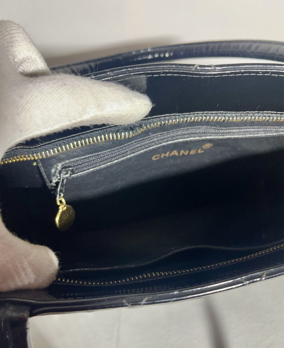 Chanel Borse da donna: Chanel Handtasche Lackleder schwarz – Usato da Basel venduto da marinaliane 3