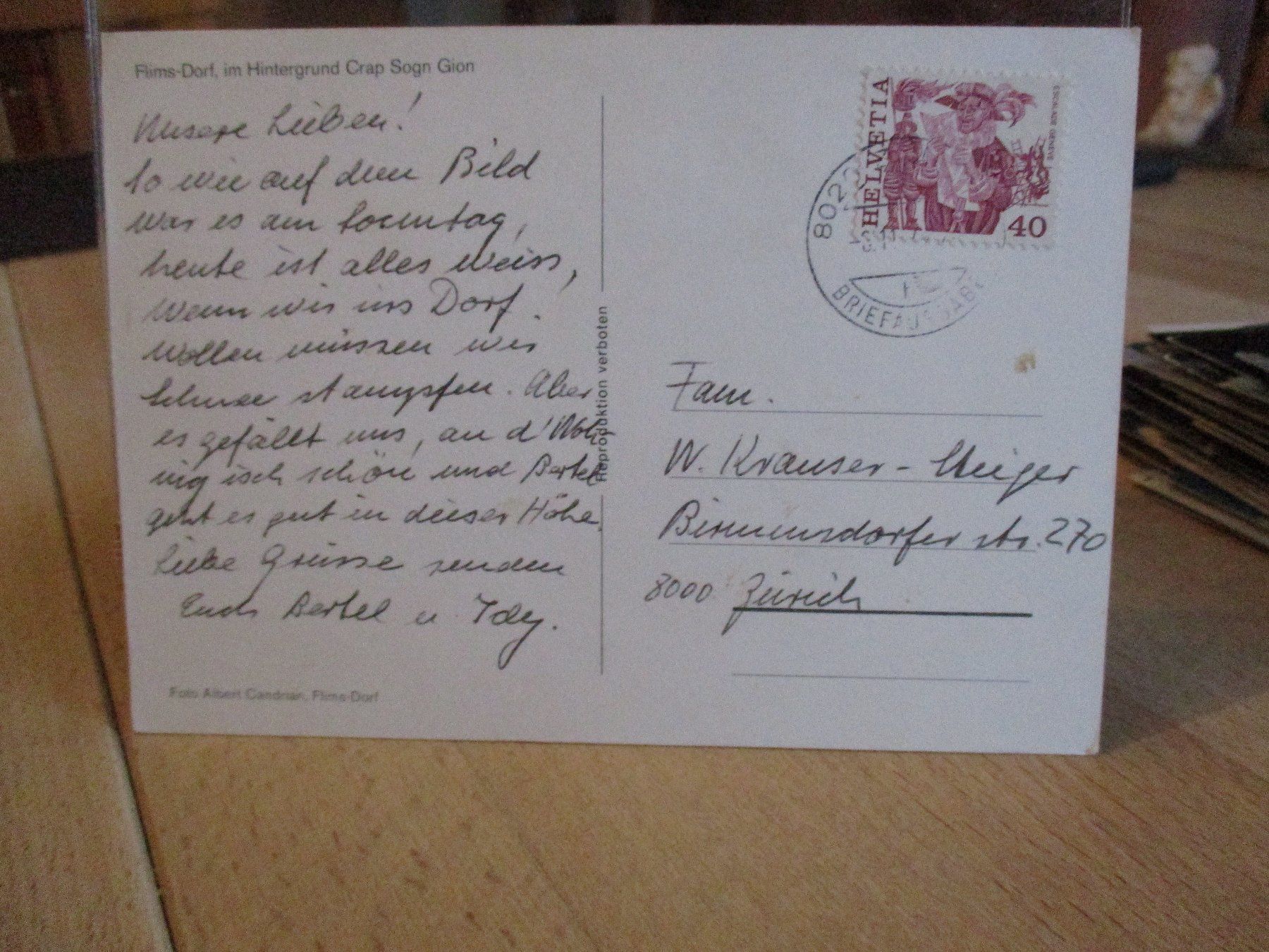 Cartes postales: Flims Crap Sogn Gion Postkarte  2 – D'occasion à Felsberg par sanwill 1