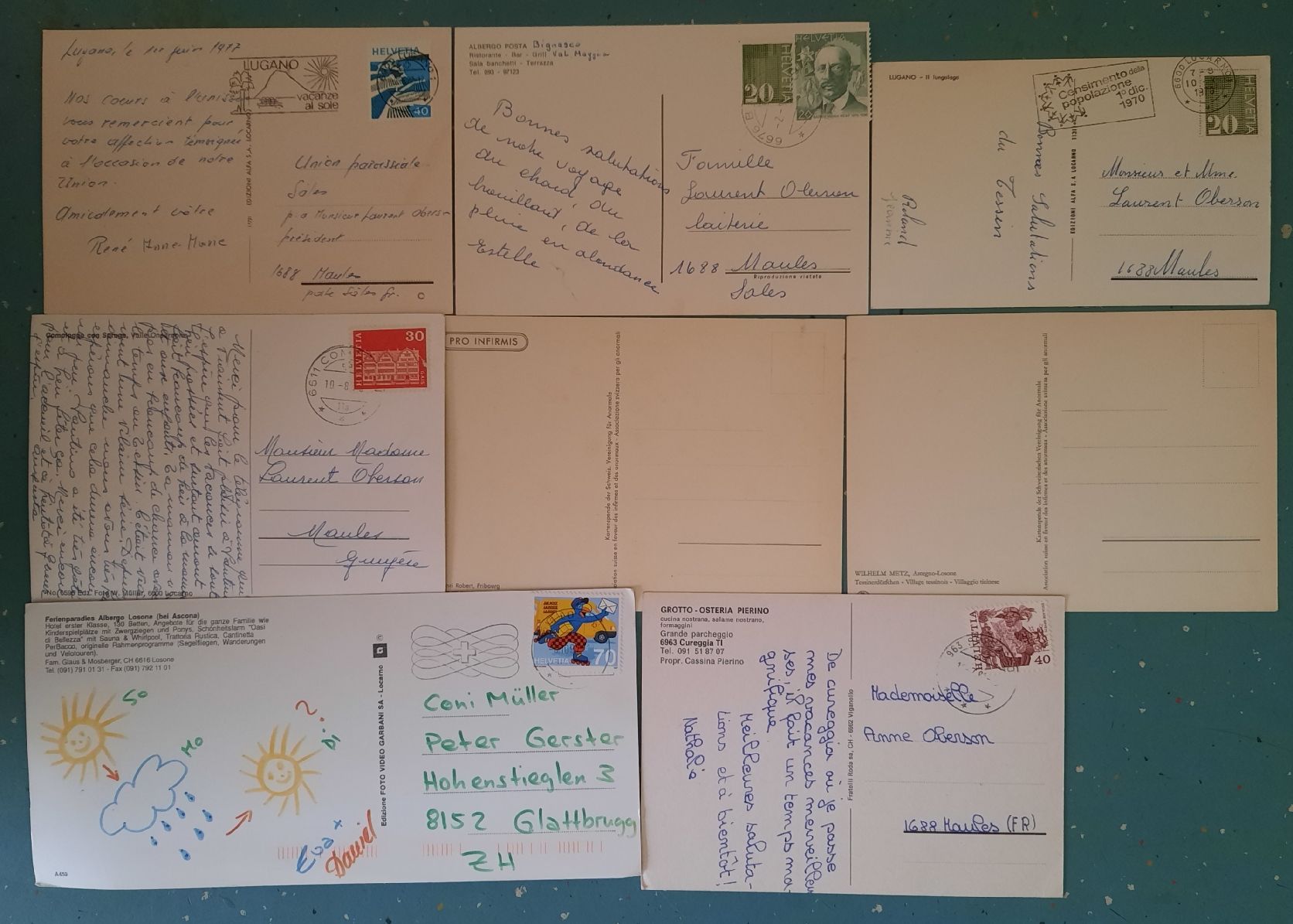 Cartoline postali: Ansichtskarten Tessin, Los VII, 8 Stück – Usato da Marly venduto da neu-adlerauge65 1