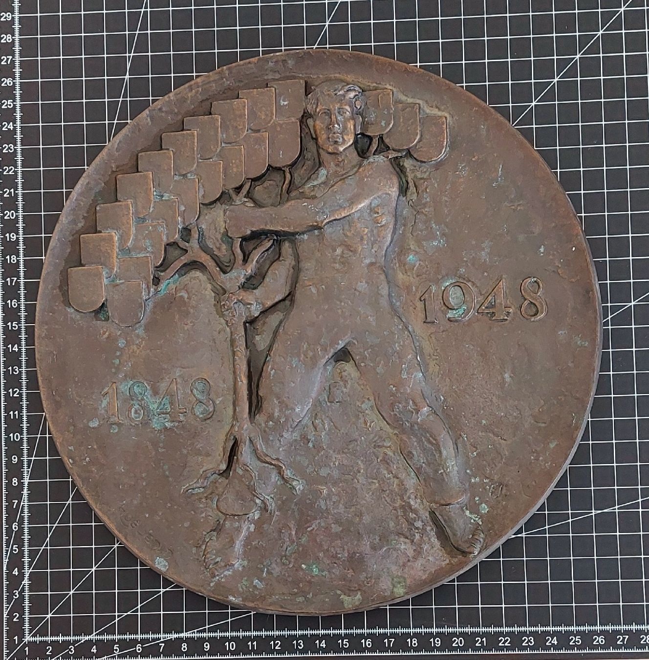 Sculture & Statue: Bronzeplatte mit Schweizbezug, Relief – Nuovo (secondo la descrizione) da Meilen venduto da Verschiedenes123 1