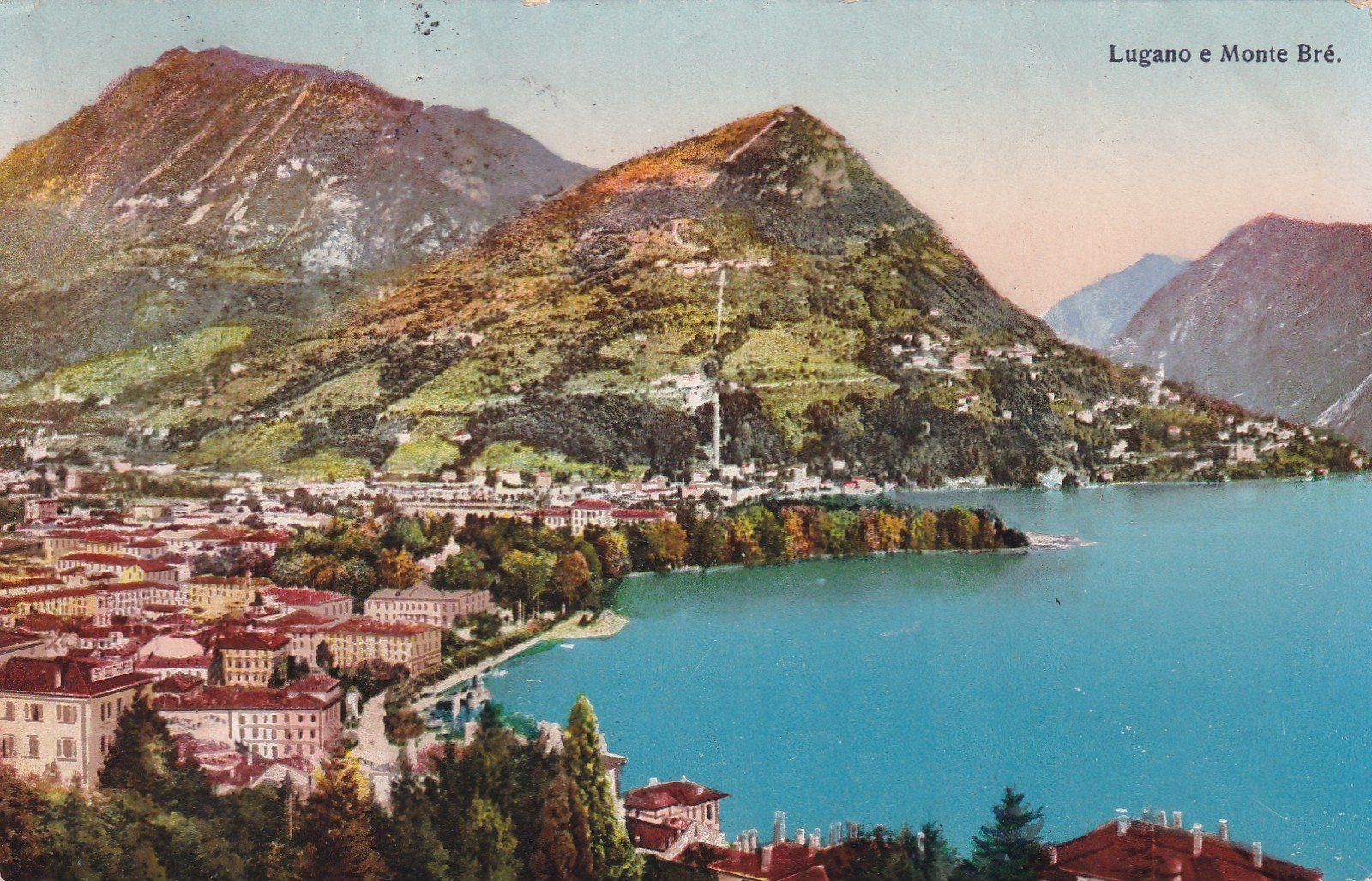 Cartes postales: Lugano e Monte Bré  1912 – D'occasion à Cormoret par Pascalll2001