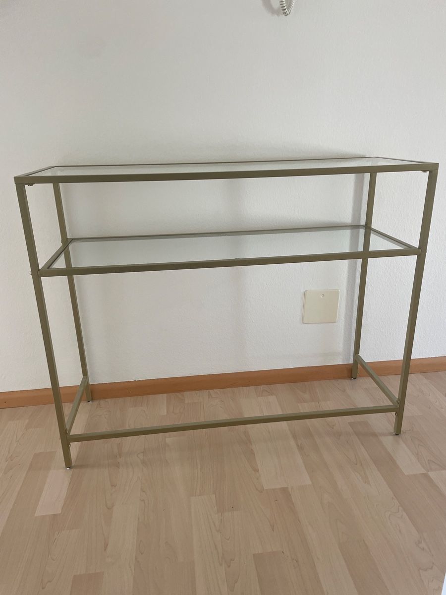 Scaffali: Goldfarbenes Regal mit Glasablagen – Nuovo (secondo la descrizione) da Sissach venduto da nelimas 2
