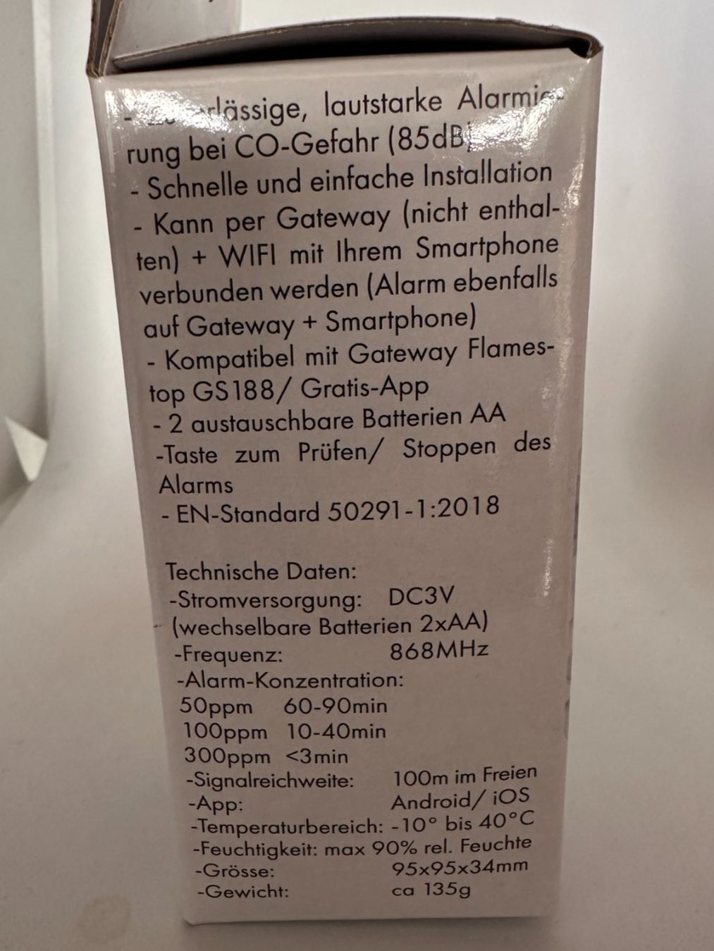 Sistemi d'allarme: Mentrex Kohlenmonoxidalarm GS816 neu – Nuovo e nell'imballaggio originale da Courlevon venduto da Poleposition 3