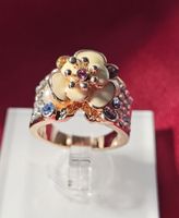 Romantischer vergoldeter Ring – Gr. 57 (18)