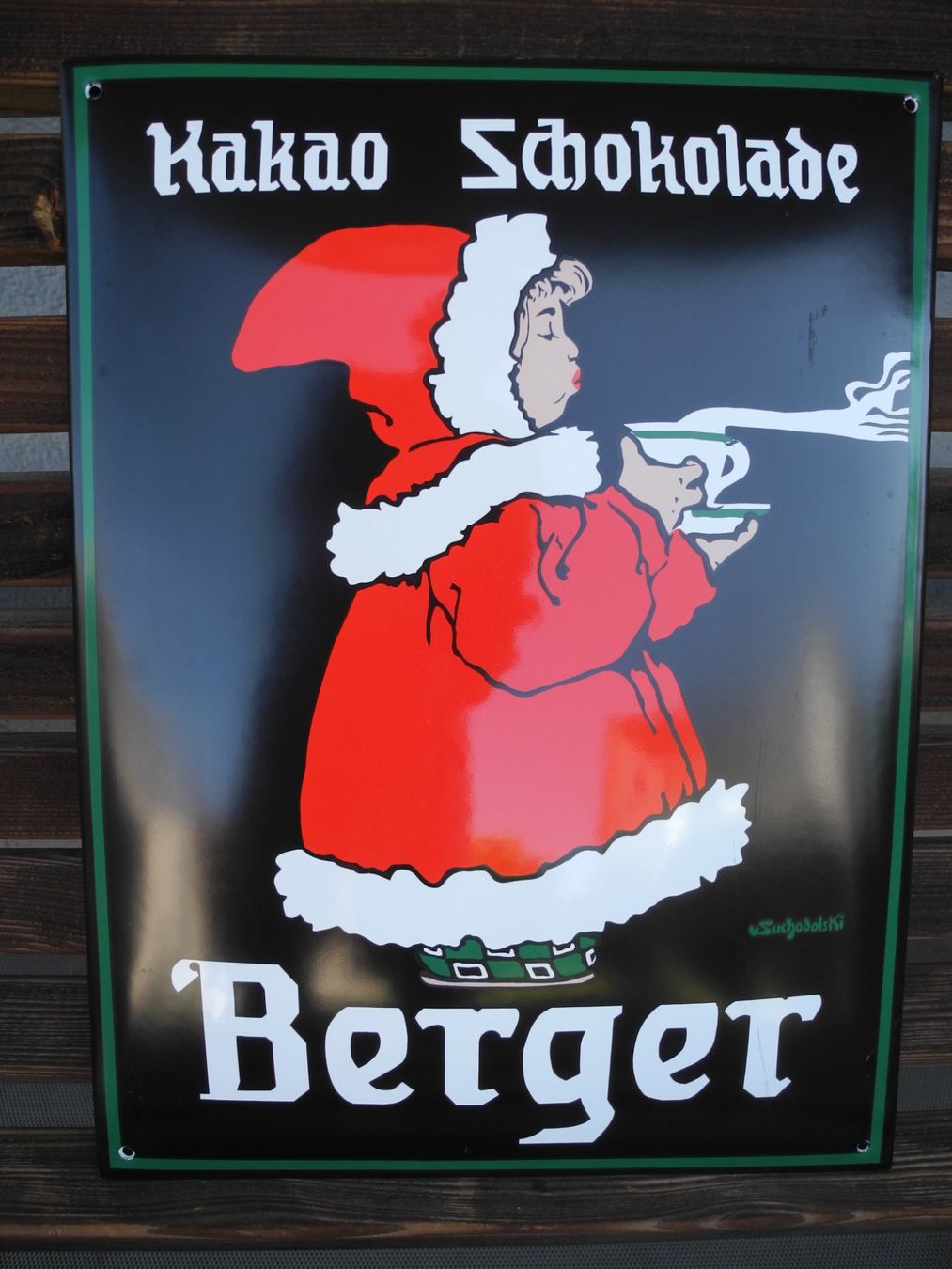 Schilder: SCHOKOLADE BERGER EMAILSCHILD – Gebraucht aus Reinach AG von Huckleberrysix 2