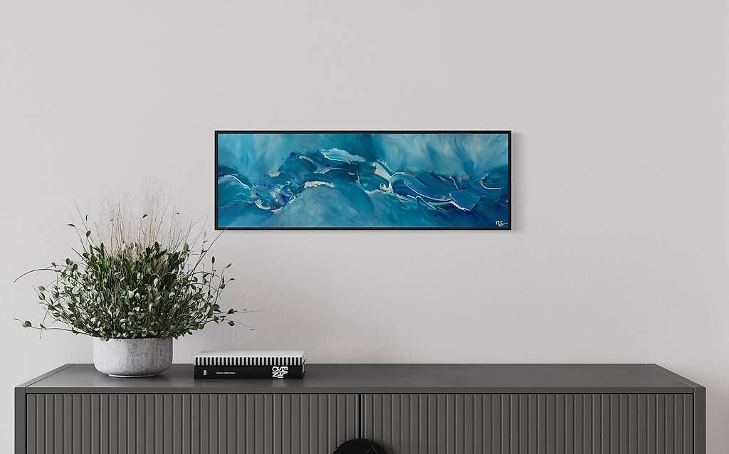 Dipinti: Acrylbild 20x60cm türkis – Nuovo e nell'imballaggio originale da Urdorf venduto da manuela4 4