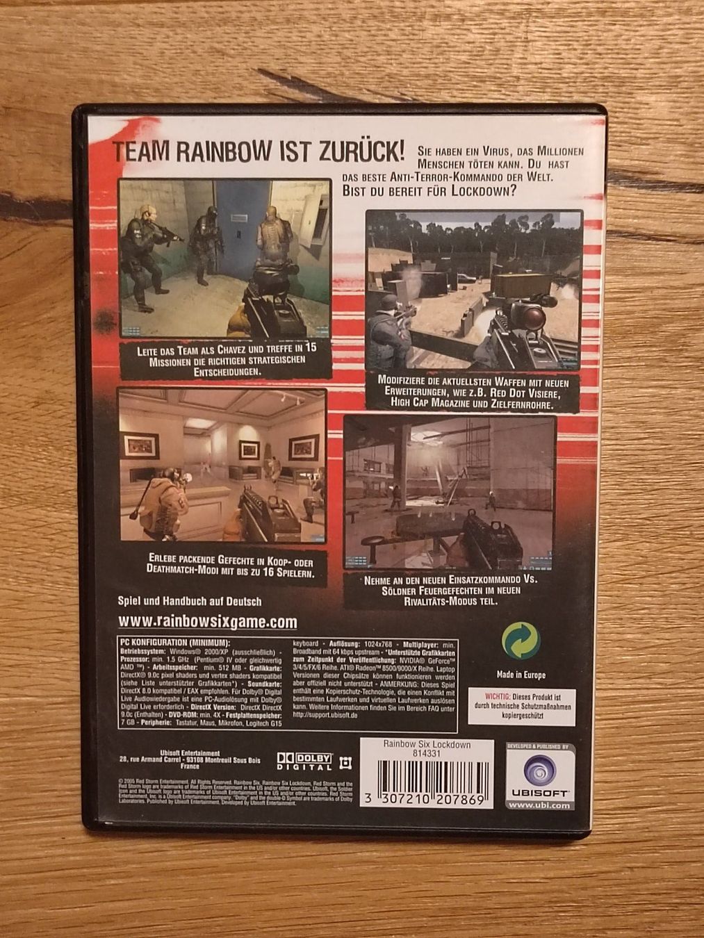 Giochi: Tom Clancy's Rainbow Six: Lockdown 2005 PC DE – Usato da Fribourg venduto da Nooky 1