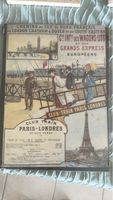 Affiche Publicitaire Club Train Paris Londres Wagon-Lits