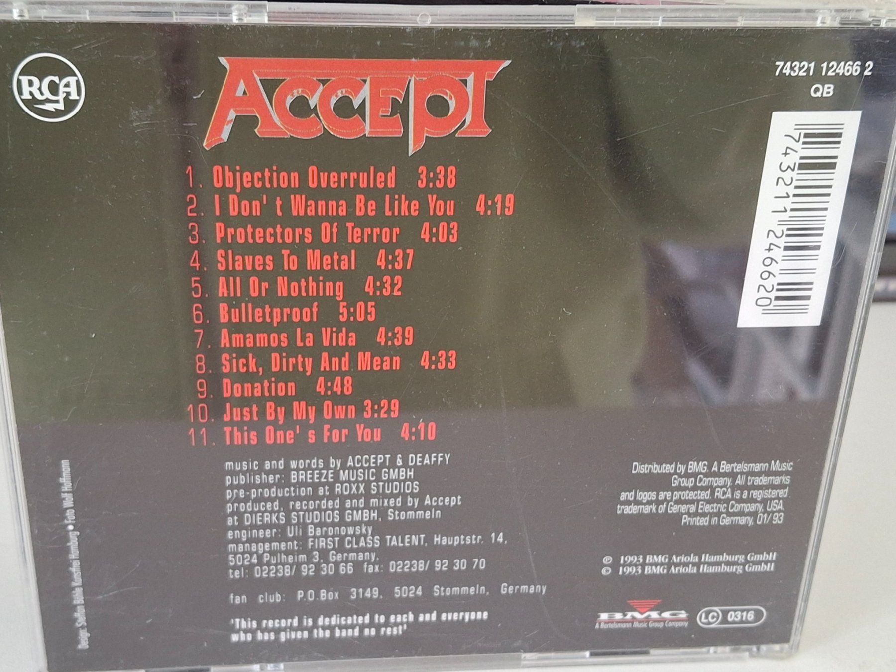 CD: CD Accept - Objection Overruled – Usato da Aarberg venduto da Jackup1 1