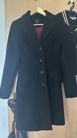 H&M Wollmantel, Gr. 36, Schwarz, Wintermantel