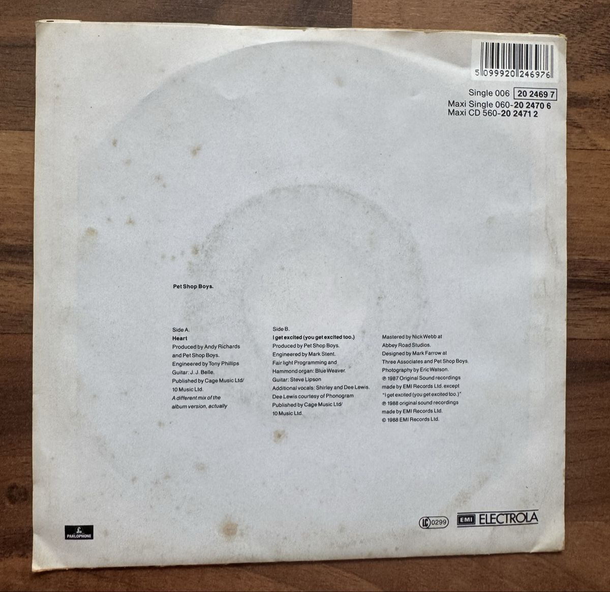 Dischi in vinile: Pet Shop Boys -  Heart - 7" Single - 80s – Usato da Rorbas venduto da BlackstarRecords 1