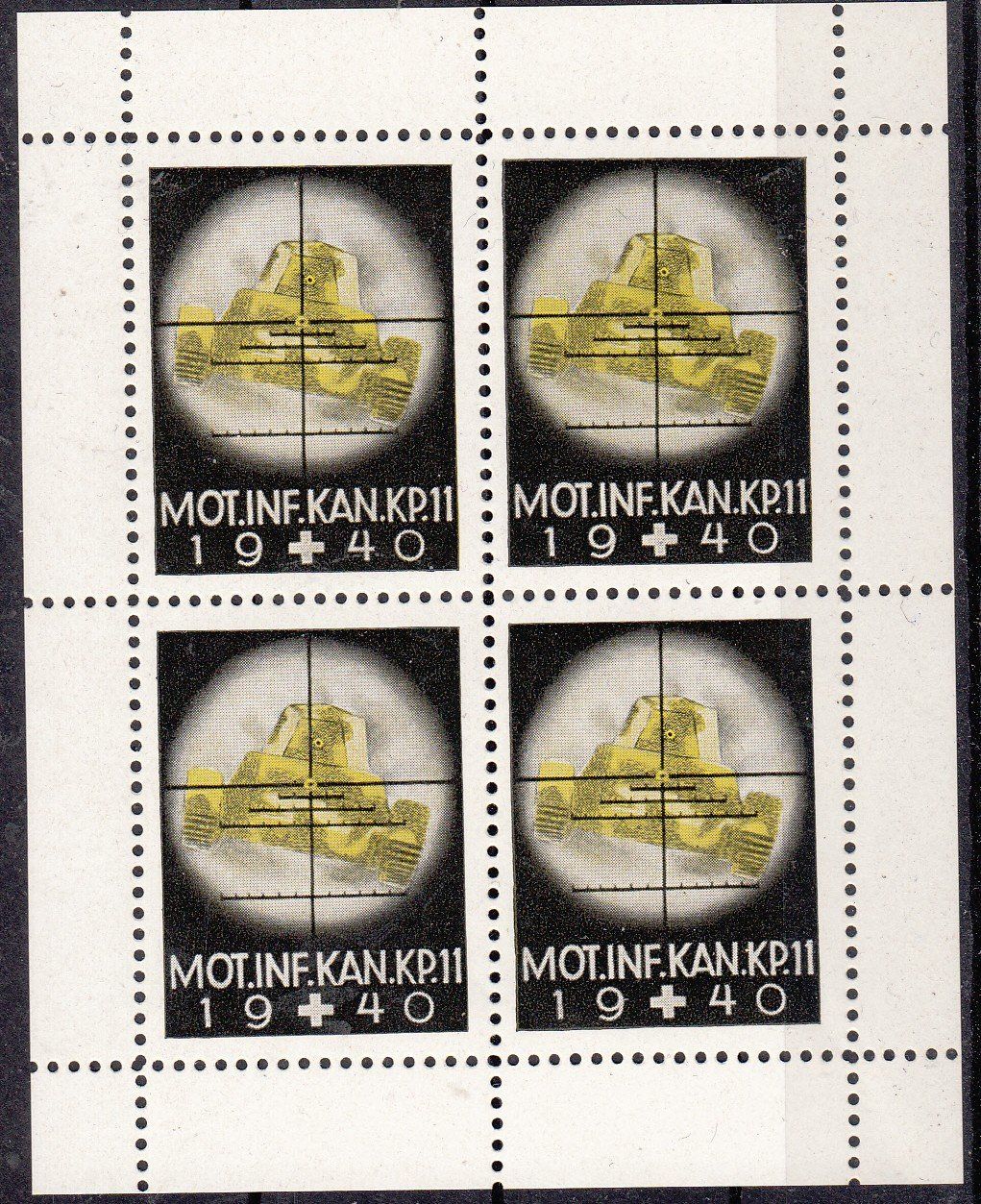 Tutti i francobolli: Artillerie 75/3** Mot.Inf.Kan.Kp.11 Kat.75.- – Usato da Herrliberg venduto da Lfrifda