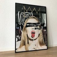 Humanity Pop Art Kunst Bild Woman Lolipop Queen Urban Modern
