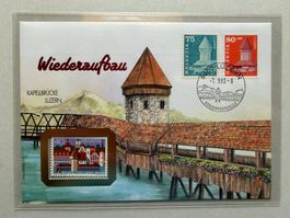 FDC Wiederaufbau Kappelbrücke Luzern 1993 (Ortsn.)