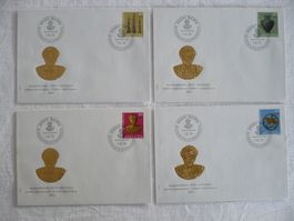 Pro Patria 1972 4 FDC Einzelmarken SBK B154 - B157