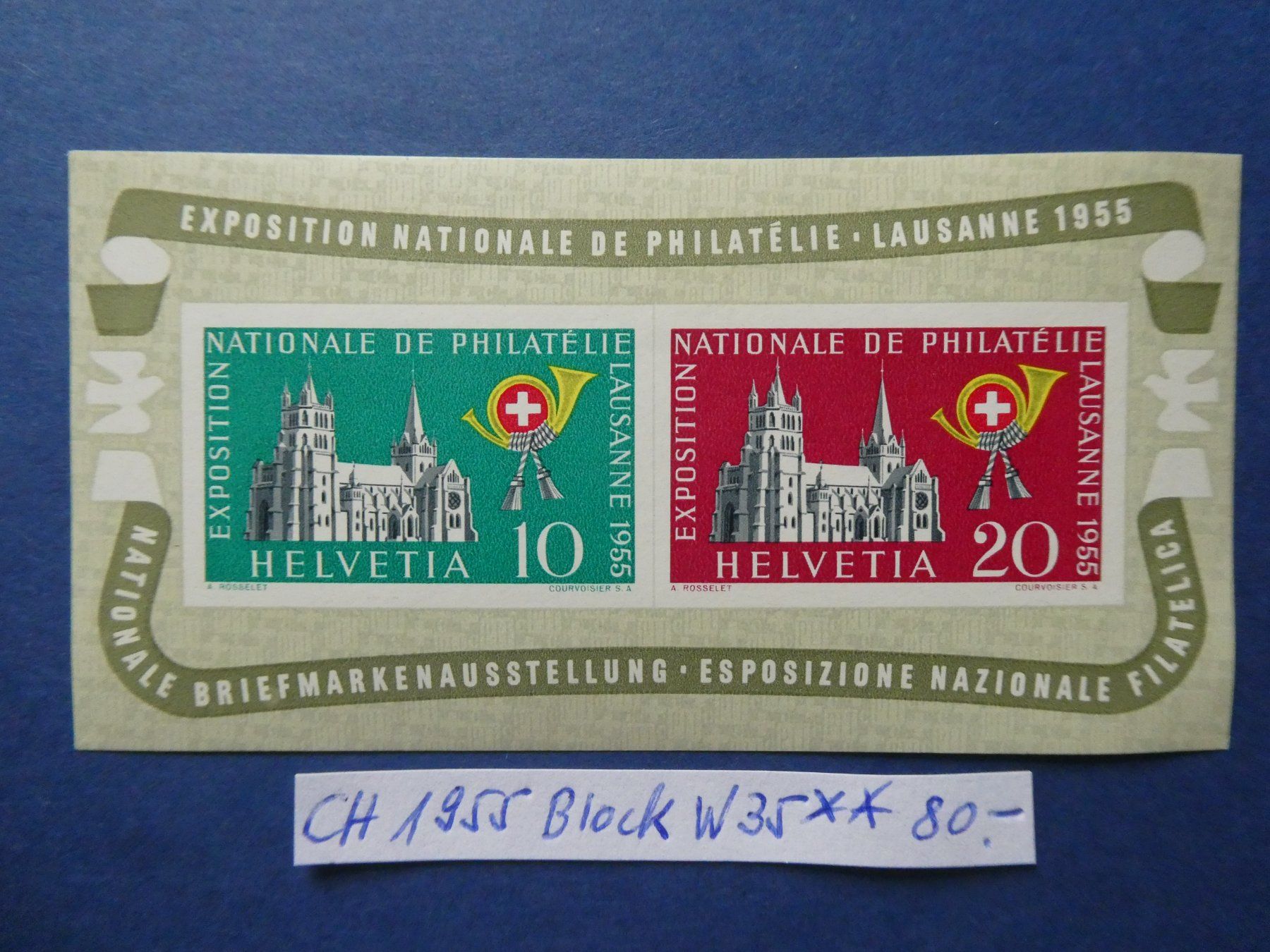 Tous les timbres: CH 1955 Block Nr. W35 postfrisch ** – D'occasion à Lausen par Herbamare01