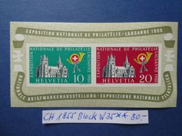 CH 1955 Block Nr. W35 postfrisch **