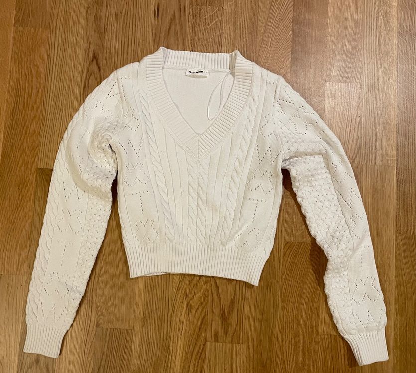 Weisser Strick Pullover von Tally Weijl (Grösse S) (Neu (gemäss