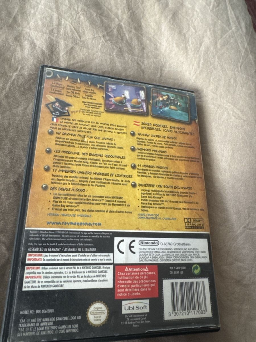 Nintendo Jeux: Rayman 3 hoodlum havoc complet gamecube  – D'occasion à Lausanne par sauvezretrogames 1
