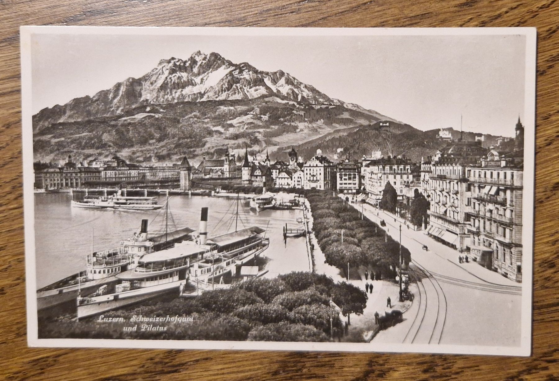 Cartoline postali: Schweizerhofquai, Dampfschiff Uri 1945 – Usato da Ebikon venduto da Donar50