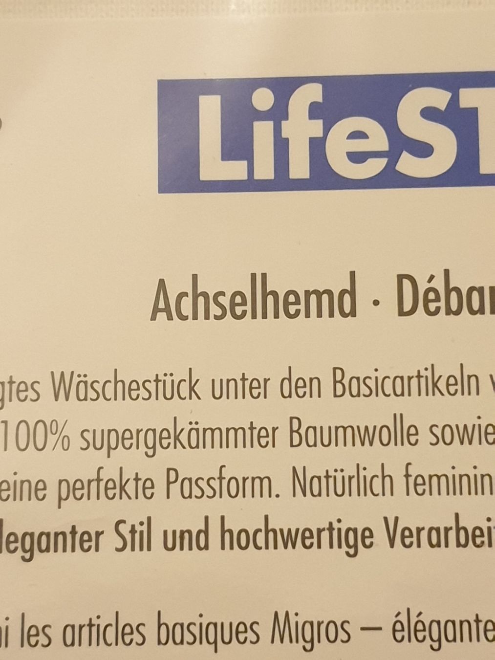 Migros Sonstige Unterwäsche: Débardeur blanc neuf, taille S, coton – Neu und originalverpackt aus Neuchâtel von Verenas12 2