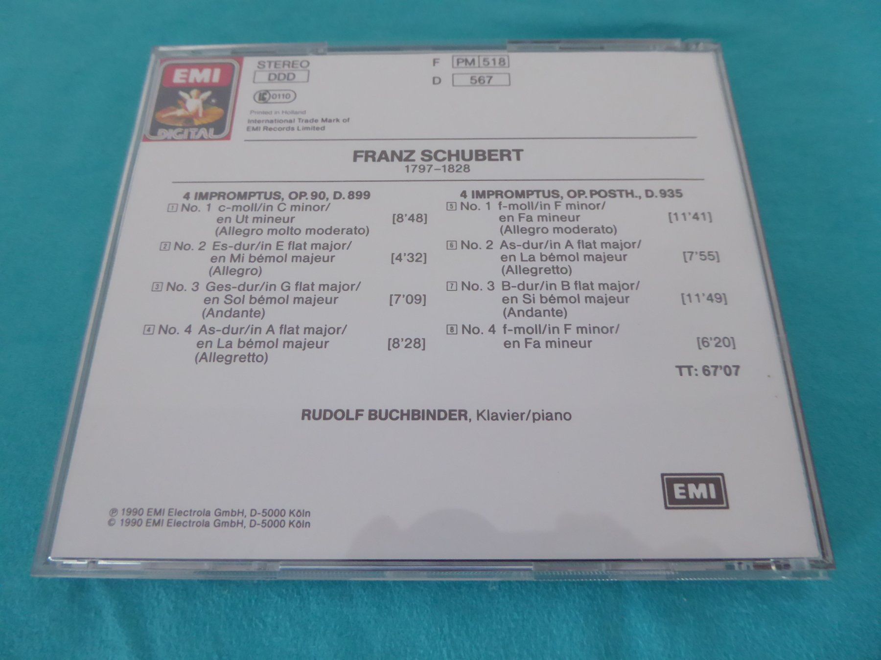 CD & DVD-Rohlinge: Schubert Impromptus - Rudolf Buchbinder – Gebraucht aus Aeugst am Albis von Drayprescot 1