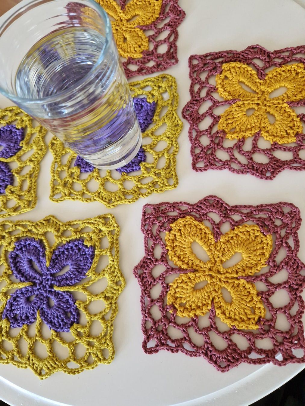Tutte le decorazioni: 6 handgemachte Untersetzer Coaster Glas Butterfly Deko – Nuovo (secondo la descrizione) da Neuhausen am Rheinfall venduto da Alchimista 7