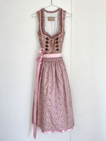 Krueger Dirndl Kleid, rosa geblümt, 32/34