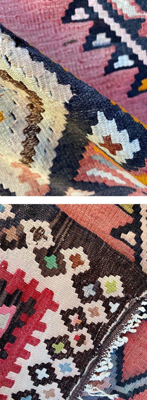 Kilim Teppiche: Kelimteppich, in sehr dekorativer Farbe – Gebraucht aus Eglisau von Teppichportal 1
