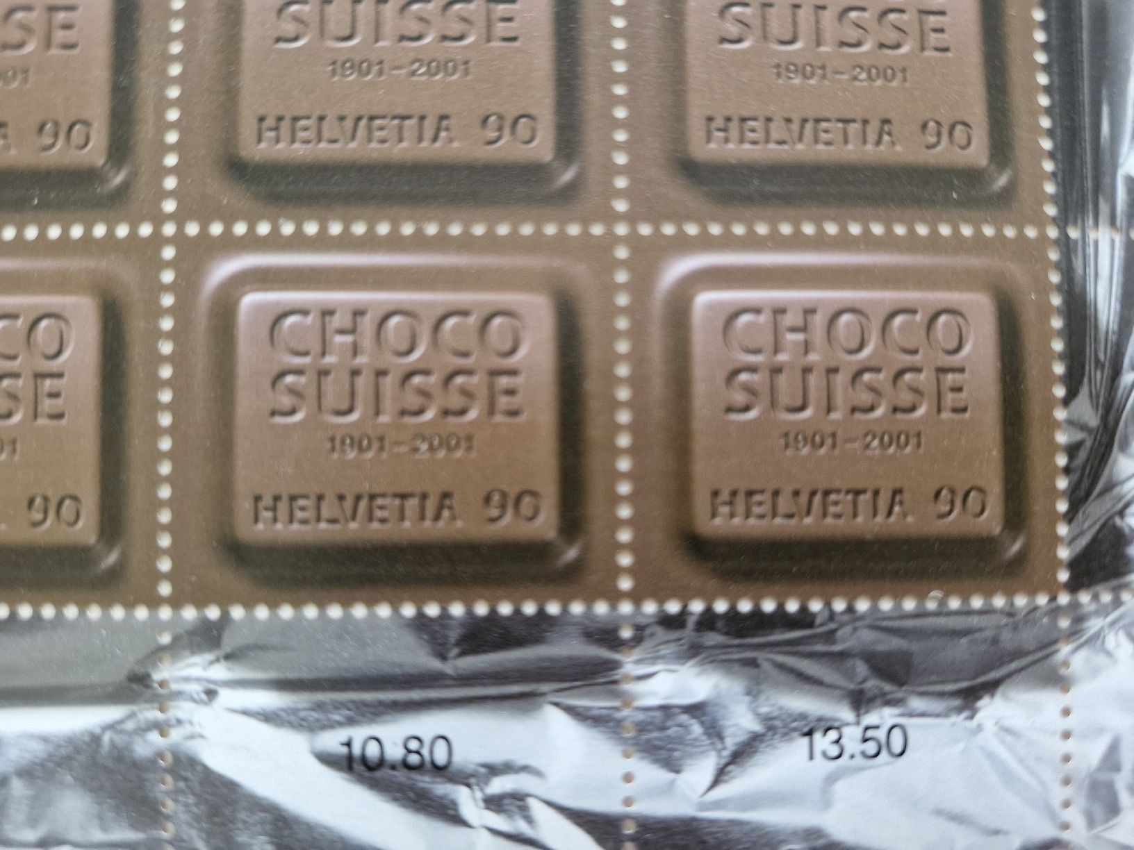 Tutti i francobolli: Choco Suisse 15x 90 Rp. Schokoladenmarkenbogen postfrisch – Nuovo (secondo la descrizione) da Frauenfeld venduto da Kasico 2