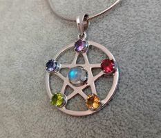 Anhänger Silber mit Edelsteinen