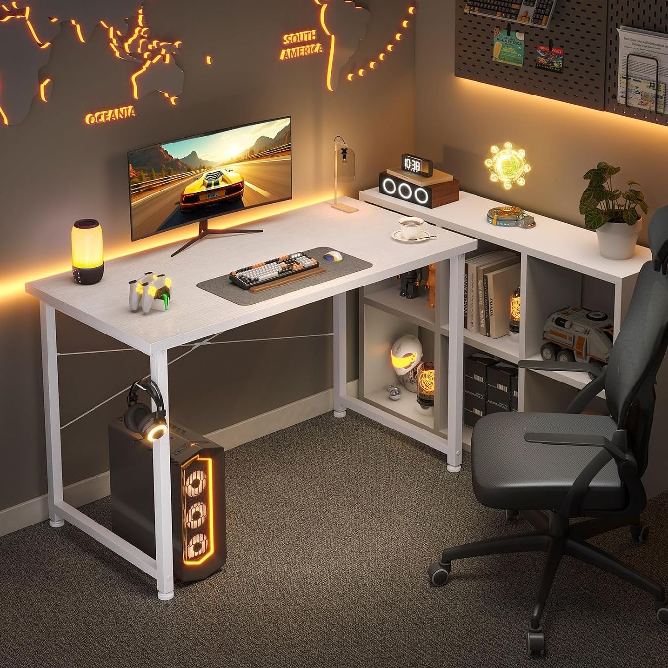 Scrivanie: Bürotisch weiss, Schreibtisch 100x48cm, Computertisch – Nuovo e nell'imballaggio originale da Zürich venduto da MueDes 4