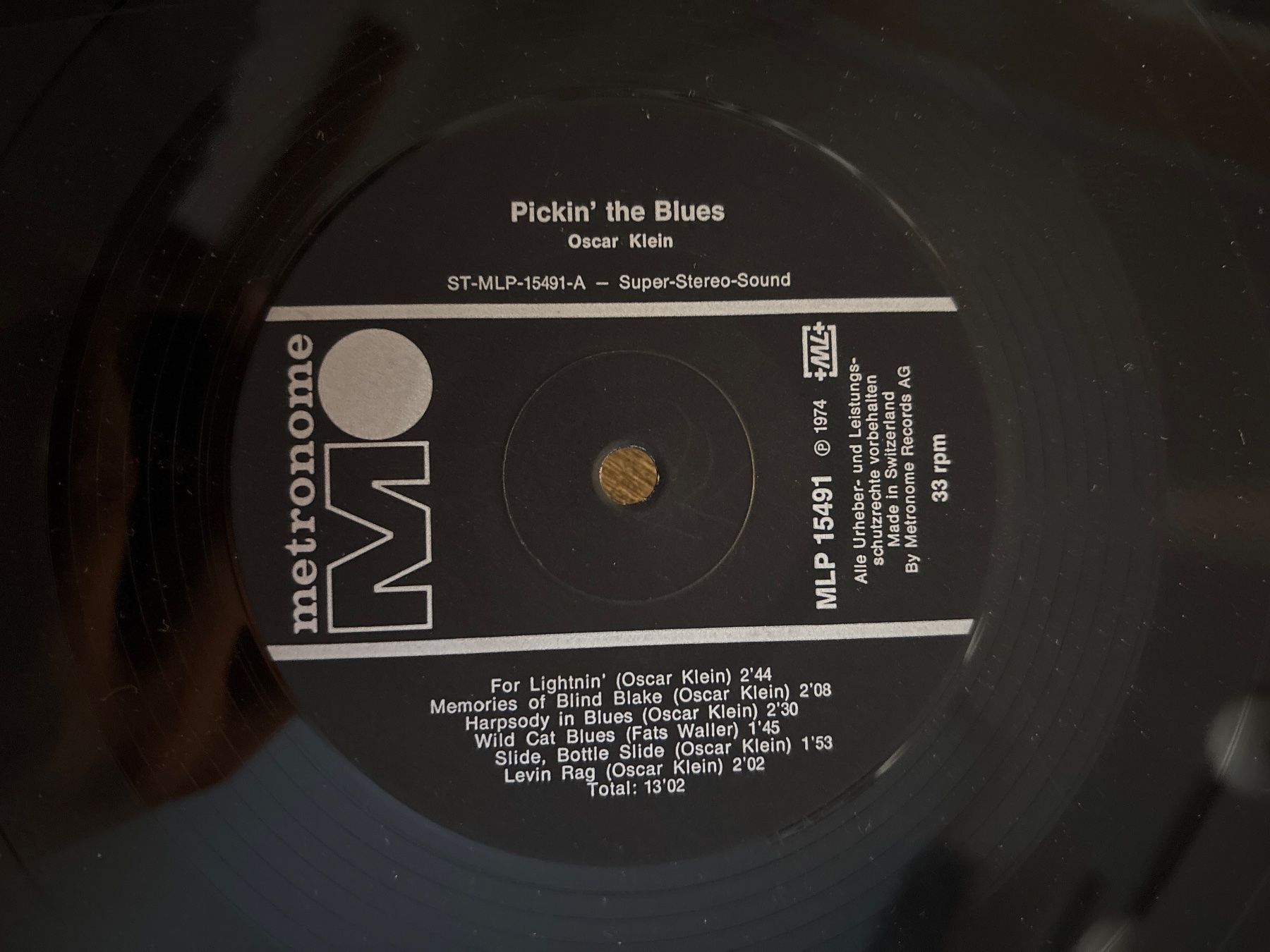 Dischi in vinile: S1485 Oscar Klein - Pickin' the Blues – Usato da Frutigen venduto da Philippe_jsp 2